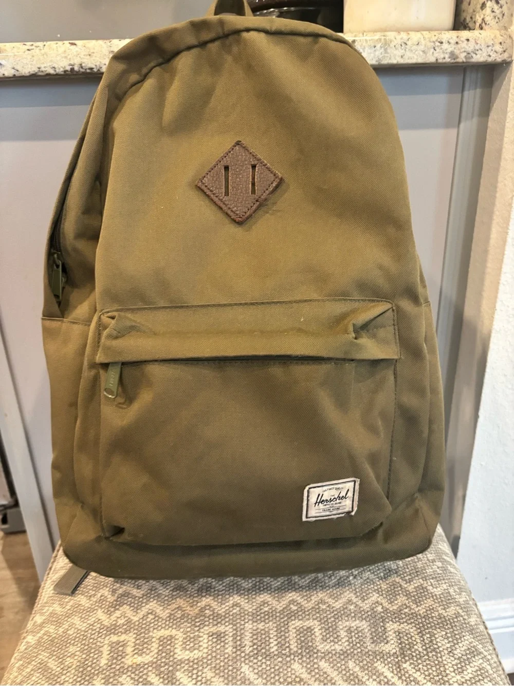 Herschel Supply Company Olive Green Canvas Backpack